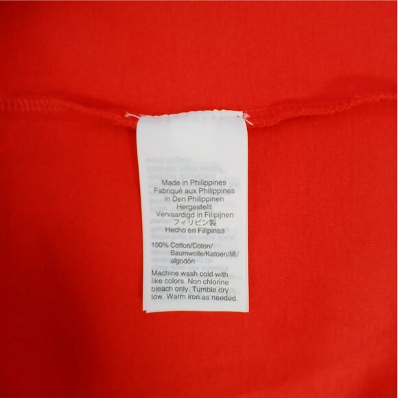 J. Crew Orange Cotton Perfect Tee Top - Picture 5 of 6